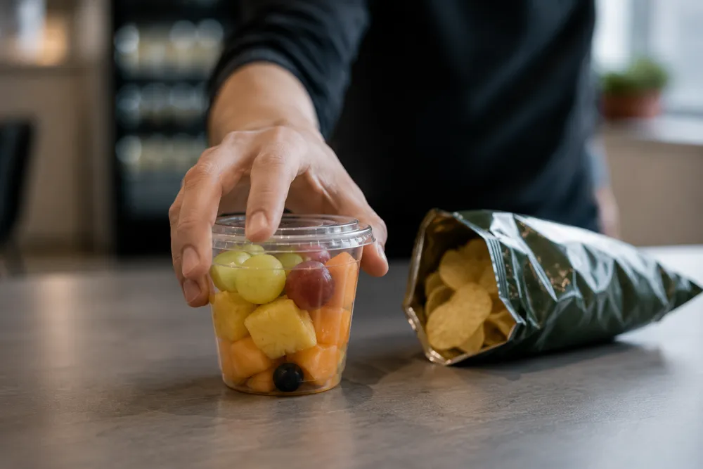 Gezonde snack in plaats van chips