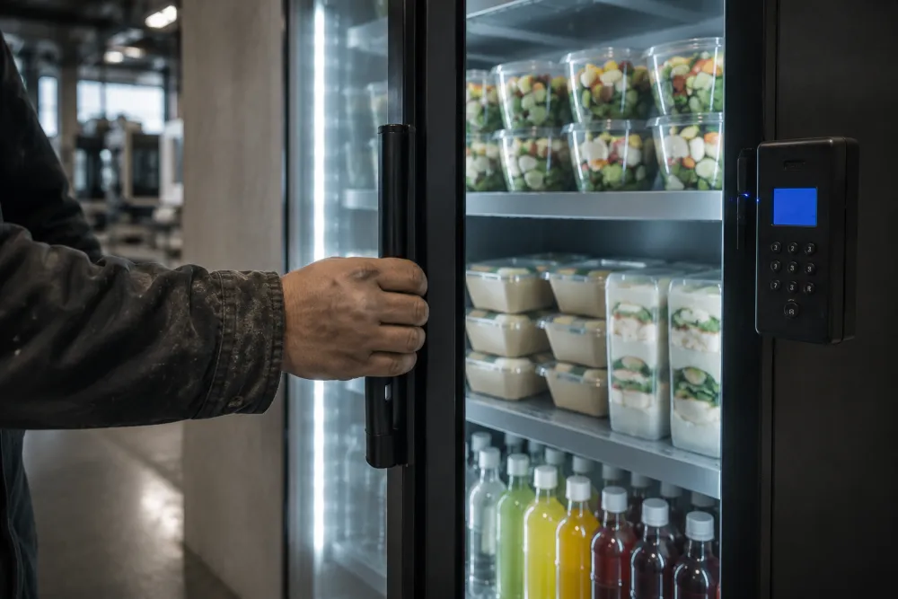 Smart fridge openen met toegangscode