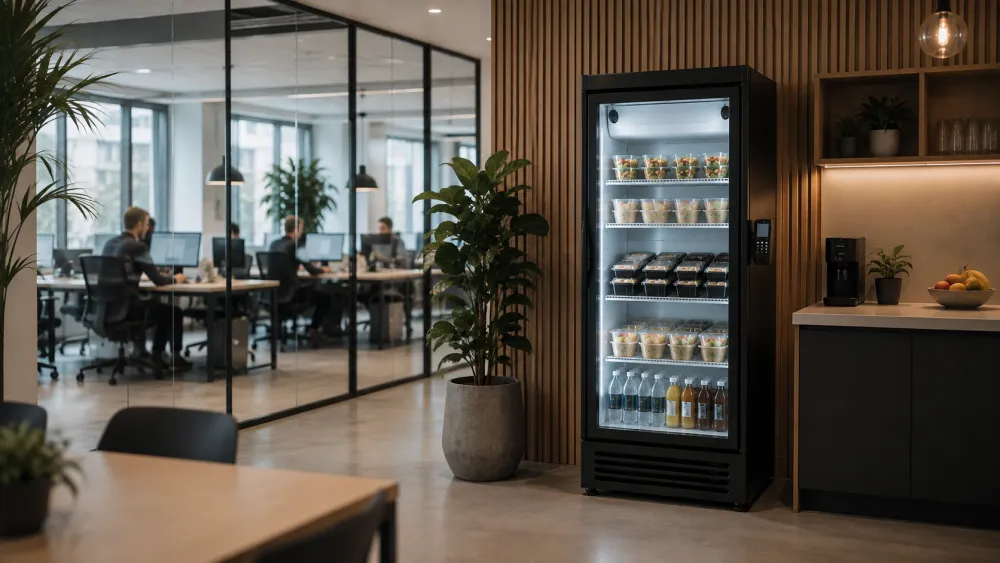 Smart fridge in de kantoorpantry