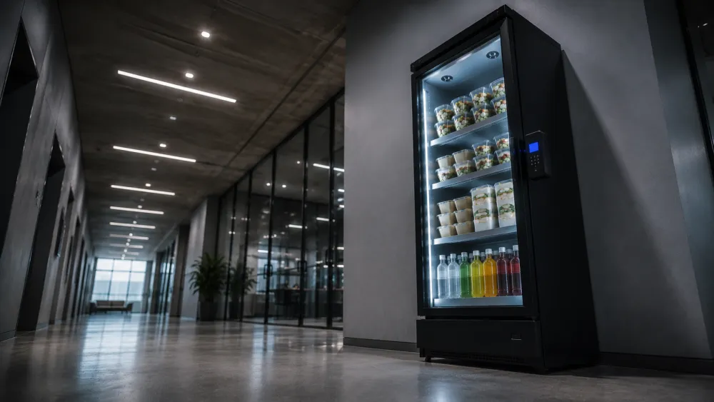 Smart fridge in kantoorgang