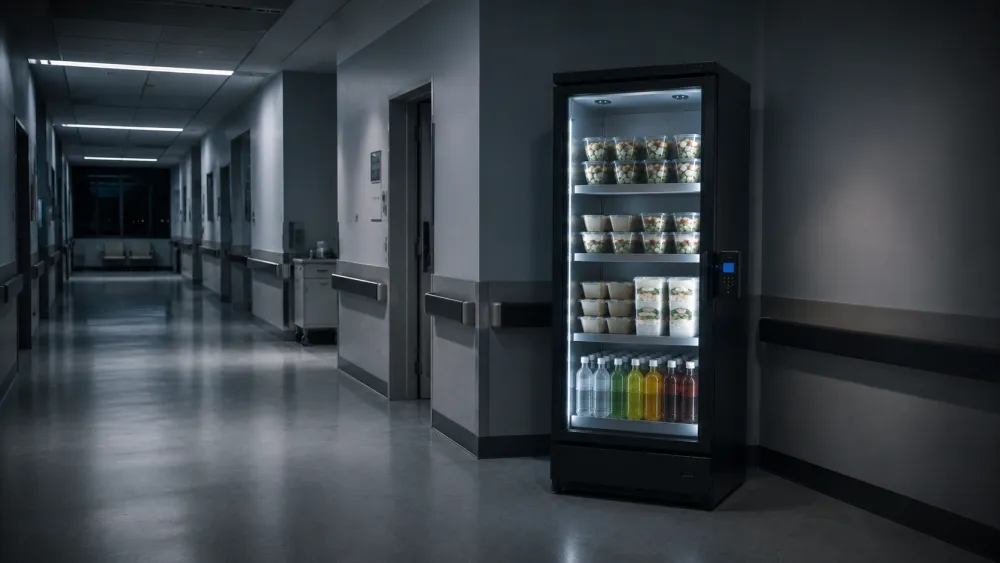 Smart fridge in een ziekenhuisgang