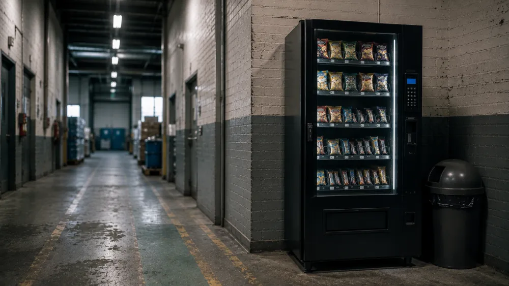 Automaat in een industriële gang